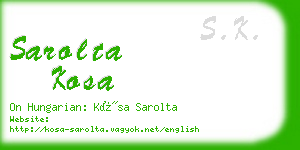 sarolta kosa business card